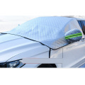 Outdoor Windproof Magnetic Half Car Cover Sunshade Protector Car Windshield Snow Ice Cover with Rear Mirror Covers Bag